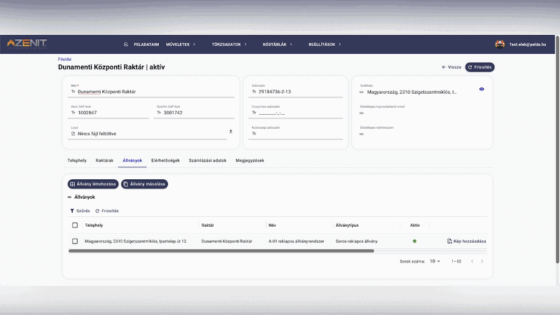 RackInspect Hibaregiszter – állványhibák valós idejű áttekintése
